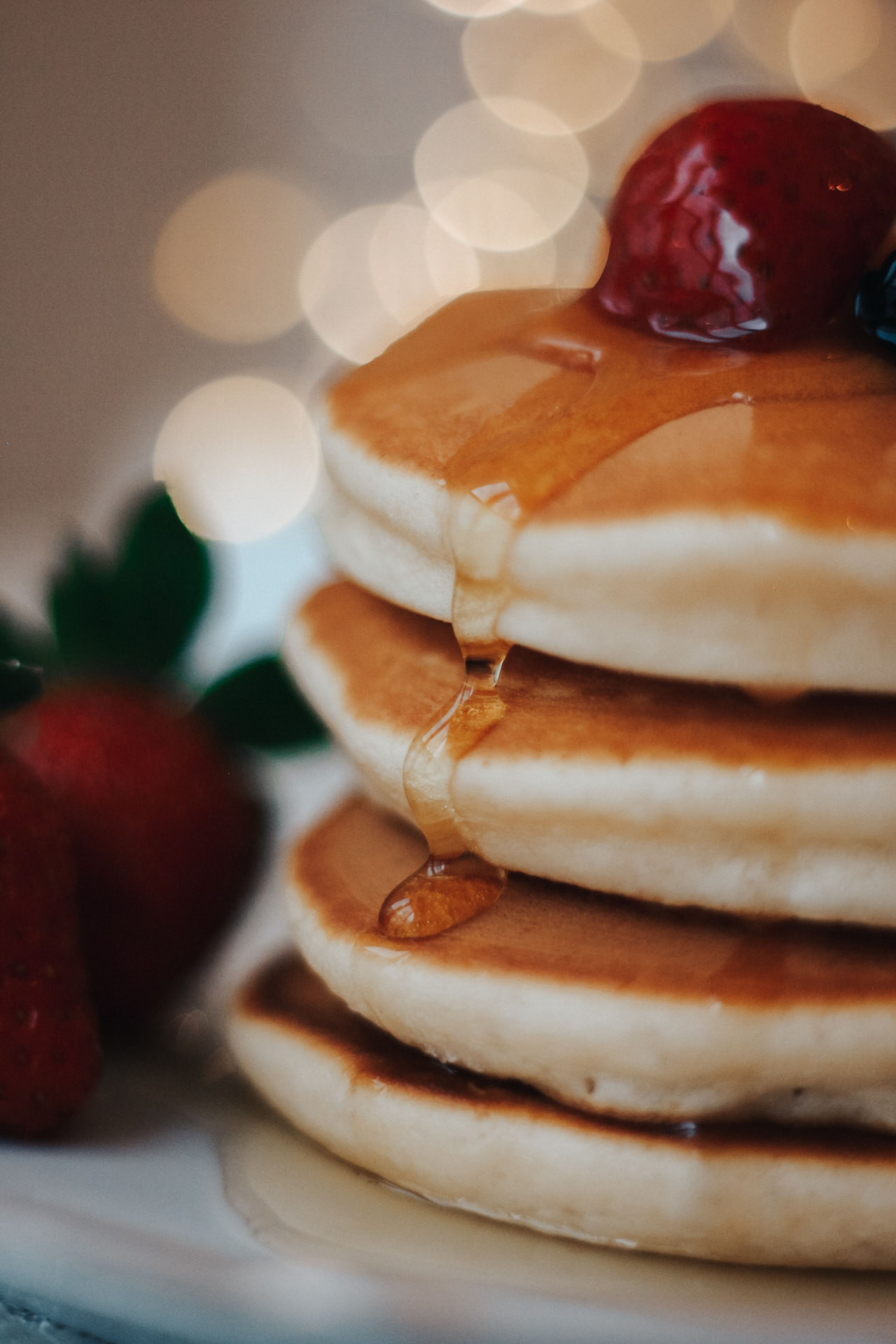 Buttermilk pancakes topped with fresh berries
